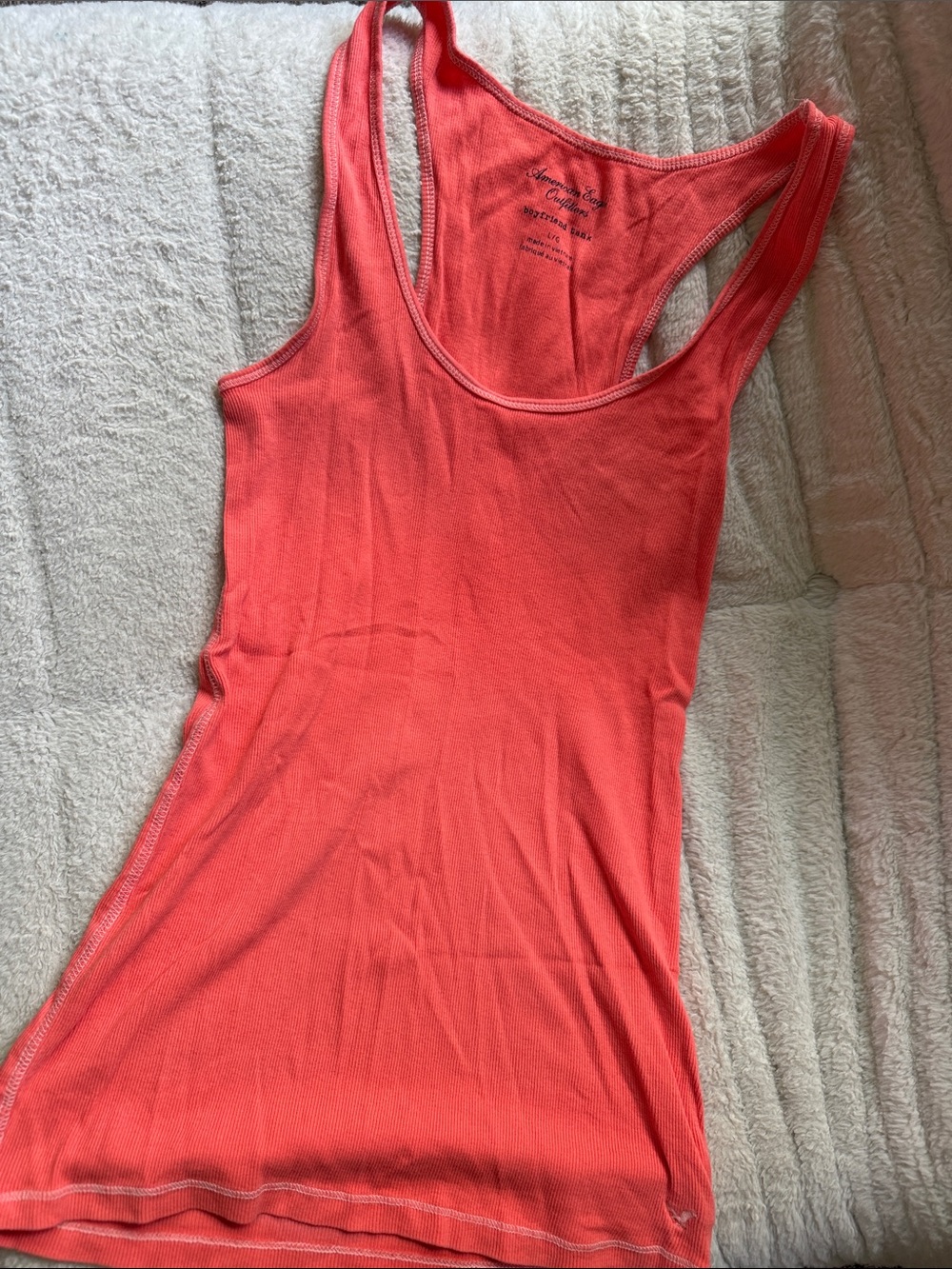 American Eagle Outfitters Coral Racerback Tank Top
